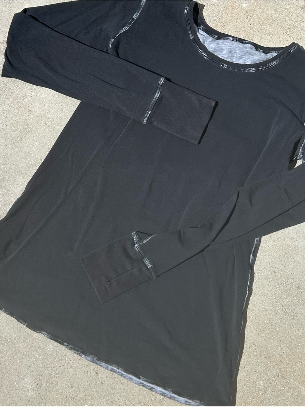 lululemon athletica Black Long-Sleeve Layered Crew